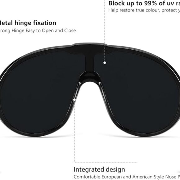 OVERSIZED SHIELD SUNGLASSES - Picture 4 of 5